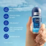 NIVEA MEN Fresh Active 50ml Deo Underarm Roll On | With Fresh Ocean Extracts Scent| 72 H Freshness| 0% Alcohol | Dermatologically Approved & Paraben Free Formula - Image 5