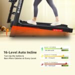Maxpro Optira Plus 6Hp Peak BLDC Motor|18km/h Speed |16 Level Motorized Incline |Bluetooth Speaker|FitShow App |130Kg User Weight |Auto Incline Hydraulic Foldable Multifunction Treadmill for Home use - Image 3