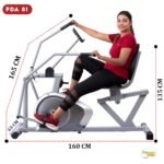 Propel FitnessOne PDA 81 Recumbent Exercise Bike/Cycle with Back Support for Home | Dual Motion Arms | 8-Level Magnetic Resistance | Adjustable Sliding Seat | LCD Display | 120kg Capacity - Image 9