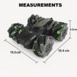 VEBETO Remote Control Drift Stunt Car Toy | 1 Year Warranty | 4x4 RC Car for Kids & Adult | High Speed Racing Car | Omni-Directional Wheels | 360° Rotation | Double Sided Driving | RGB Lights Music - Image 8