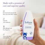 Softsens Baby Powder 200g each (Pack of 2 x 200g) | Ideal For New Borns and Infants | Mild Scent with Clove Leaf Oil | Absorbs Excess Moisture, Reduces Chafing | Dermatalogically Tested & Paraben, SLS & SLES Free - Image 6