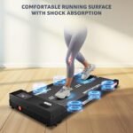 PowerMax Fitness Walkpad 3HP Compact Motorized Treadmill for Home-Office Use with Remote Control, Walking Pad for Max User 110Kg,Top Speed 10Km/H,1000X400Mm Running Deck,LED Display,iPad Holder,Black - Image 5