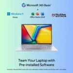 ASUS Vivobook 16,Smartchoice, 13th Gen, Intel Core i5-13420H,16GB RAM,512GB SSD,FHD, OLED,Win 11,M365 Basic (1Y),Backlit Keyboard,Office 2024,Silver,1.88 kg,X1605VA-SH1952WS, Thin & Light Laptop - Image 3