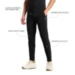Boldfit Track Pant for Men – Stylish Joggers, Gym Pants & Lowers with Adjustable Waist, Breathable Fabric & Pockets – Comfortable Sports Pants for Running, Workout Black - Image 4