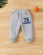 Boy's Cotton full Sleeves Printed Sweatshirt and Pant Set (BLUE & GRAY) - Image 5