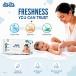 Jr. Sr. Baby Wipes With Lid | 72 Wipes x Pack of 3, 216 Wipes | Safe & Moist Wet Wipes for Babies | Prevents Rashes & Redness with Goodness of Aloe Vera, Vitamin E & Chamomile Oil | No Paraben & No Alcohol - Image 6