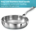 Hawkins Pro 18 cm Frying Pan, Triply Stainless Steel Fry Pan with Stainless Steel Handle, Silver (PSF18) - Image 4