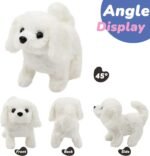 Hopping Walking Bunny Toy with Sounds, Jumping Rabbit Wiggling Ears, Twitching Mouth and Nose, Educational Interactive Bunny Rabbit Toy for Baby Kids (White Dog) - Image 4