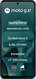 Motorola g37 Power 5G (Pantone Capri (Cyan), 8GB RAM, 128GB Storage) | MediaTek Dimensity 6400 Processor | 50MP AI Camera | 6.66-inch Display | 7000mAh Battery | 5G Smartphone - Image 6