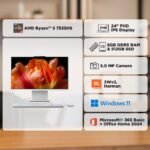 Lenovo Ideacentre AIO AMD Ryzen 5 7535HS 23.8" FHD IPS All-in-One Desktop(8GB RAM/512GB SSD/Win11/Microsoft 365 Basic + Office 2024/3Wx2 Speakers/5MP + IR Camera/Wireless Keyboard & Mouse), F0HR00BCIN - Image 2