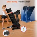 PowerMax Fitness TDM-96B 4HP DC Treadmill for Home | 110KG Max User Running Machine | 14km/hr Top Speed, 4-Level Manual Incline | Bluetooth for app, Speaker, Mp3 | Foldable Cardio Machine, LED Display - Image 11