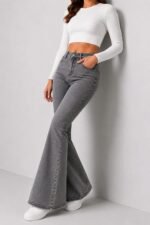 Women's High Waist Bell Bottom Jeans | Flared Wide Leg Stretchable Denim Pants | Stylish Casual, Party & Everyday Wear | Denim Pant Suits | Bootcut Fit Design - Image 6