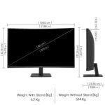LG 32MR50C 80 cm (31.5 Inch) Full HD Curved (1920x1080) VA PC Monitor w/ 100Hz, 5ms (GtG), AMD FreeSync, D-Sub, 2xHDMI, Tilt Adjustable Anti-Glare, 3-Side Virtually Borderless Design, NTSC 72% (Black) - Image 4