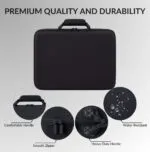 PSS Compatible with PS5 Travel Bag Briefcase Hard Shell Carrying Case for PS5 Console Protective Storage Bag Shockproof Compatible with PS5 Console/ Controller, Headset Games Accessories - Black - Image 5