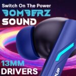 HOPPUP Xo6 Gaming Earbuds with 35MS Low Latency, RGB LED, 13MM Drivers & 50H Playtime Bluetooth (Cobalt Blue, True Wireless) - Image 6