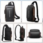 Crossbody Sling Bag | Water-Resistant Chest Backpack with USB Charging Port | Anti-Theft Shoulder Side Messenger Bag for Travel, Office, Cycling, Tablet & Daily Essentials - Image 6