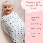 haus & kinder 100% Cotton Muslin Swaddle Wrap for New Born Baby | Pack of 5 (100×100 cm) | Baby Blanket & Swaddles for Newborn | Nautical Collection - Image 9