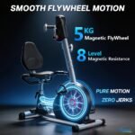 Propel FitnessOne HDA 75i Dual Action Recumbent Exercise Bike/Cycle with Back Support | 8-Level Magnetic Resistance | 5kg Flywheel | Adjustable Seat | LCD Display | 120kg Capacity - Image 3