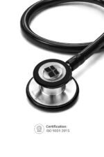 Knya 6sense Stethoscope for Doctors & Residents | Tunable Diaphragm | Dual-Head Chest Piece for Adult & Pediatric Use | Lightweight Stainless Steel | Latex-Free Tubing | Soft-Seal Ear Tips | Premium Gift Box | for Medical Students (Black) - Image 4