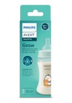 Philips Avent Grow Plastic Feeding Bottle | Anti-Colic | Easy Fill,Easy Clean|BPA Free | with 1M+ Flow Teat | Made in India (250ml) (Penguine with Sea Shell) - Image 2