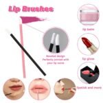 50pcs Applicator Wand Set Eyelash Mascara Brush Eyeliner Brush LipWand Brushes Makeup Beauty Tool Kit 20 Mascara Brush, 20 Lipstick Applicator Lip Wand,10 Eyeliner Brushes - Image 3