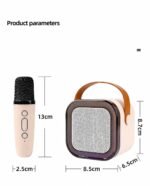 Portable Karaoke Machine with 2 Wireless Microphones – Bluetooth Speaker with RGB LED Lights, Rechargeable Home Karaoke System for Kids, Family Parties & Singing Entertainment (White) - Image 7