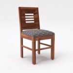 VK Furniture Sheesham Solid Wood 4 Seater Dining Table Set of Four with 4 Print Cushion Chairs for Dinner Hall Kitchen Living Room Home Office Restaurant |L45 X W30 X H30|Brown - Image 7