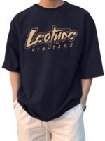 LEOTUDE Oversized Half Sleeve Cottonblend Graphic Print Round Neck - Image 5