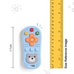 Intellibaby Premium Silicone Teddy Bear Remote Teether, Soft BPA-Free Teething Toy for Babies, Safe Gum-Relief Toy, Develops Biting Ability, Teether for 3 Months+ Toddlers, Gift for Babies (Blue) - Image 6