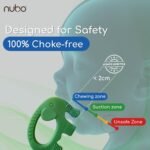 Nubo Silicone Baby Teether Ring Set, BIS Certified, Multi-Texture Comfort, Food-Grade Silicone, Sage Green & Aqua Blue, Pack of 2 - Image 4