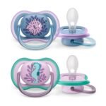Avent Philips Pacifier Ultra air | Lets Your Baby's Skin Breathe | Orthodontic & BPA Free | 2 Pack | 6-18m | SCF085/61 | Silicone - Image 2