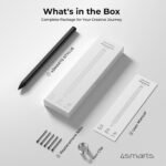 4smarts Magnetic Stylus Pen for Kindle Scribe, Remarkable 2, BOOX, Wacom – EMR Pen with 5 Replacement Nibs, Auto Wake, Palm Rejection, No Battery Needed - Image 9