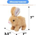 Hopping Walking Bunny Toy with Sounds, Jumping Rabbit Wiggling Ears, Twitching Mouth and Nose, Educational Interactive Bunny Rabbit Toy for Baby Kids - Image 3