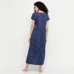 Max Women Cotton Printed Midi Night Gown - Image 5