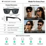 Vincent Chase By Lenskart | Full Rim Square | Polarized Stylish Sunglasses | 100% UV Protected | For Men & Women - Image 10
