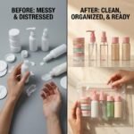 Temperia Travel Bottles for Toiletries (7pcs) - Refillable Empty Mini Containers with Pouch (Random Colors) - Travelling Accessories & Essentials Kit Set for Shampoo, Cosmetics, and More - Image 7