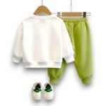 KiCO Kids Clothing Set Dinosaur Print Hosiery Cotton Sweatshirt and Pants Adjustable Rib 2 Months to 5 Years - Image 2