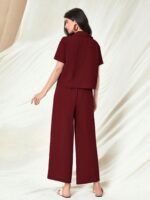 TOPLOT Women's Jumpsuit Co-ord Set | Soft Breathable Feel | Comfortable Fit with Easy Movement | Stylish One-Piece Outfit Design | Perfect for Casual & Travel (5225) - Image 4