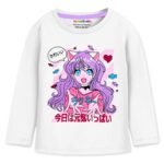 Trampoline Girls White T-Shirt & Purple Cargo Set | Cotton Blend | 4 Pocket Cargo Pants | Trendy Casual Outfit - Image 3