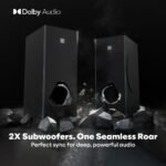 GOVO GoSurround 888 | 625W,True Dolby Audio, Dual 6.5" Subwoofers with Dual Satellites,5.2 Surround Soundbar, HDMI ARC, Opt,AUX,USB, Bluetooth,3 Equalizer Modes,LED Display & Remote (Platinum Black) - Image 3