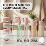 Temperia Travel Bottles for Toiletries (7pcs) - Refillable Empty Mini Containers with Pouch (Random Colors) - Travelling Accessories & Essentials Kit Set for Shampoo, Cosmetics, and More - Image 3