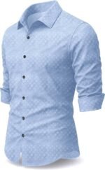 Men Linen Cotton Full Sleeve Shirt for Man | Mens Casual Shirt |Shirts for Men Stylish | Men Shirts | Casual Business Party Festival Regular Fit - Image 4