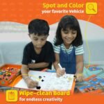 Magnetic Fun Art Puzzle - Vehicles|4-in-1 Travel Friendly Educational Toy with Writable Board|50 Magnetic Pieces with Informative Flash Cards |Birthday Gift for Boys & Girls Age 3,4,5 & 6 yrs - Image 7