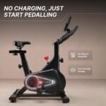 Fitkit by Cult FK8002 Spin Bike Max Weight 140 kg, Adjustable Seat, LCD Display for Fitness at Home Workouts Exercise Cycle for Home (Black) - Image 4
