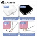 GadgetBite Small Diamond Charm Phone Lanyard: Stylish Cross-Body Mobile Holder Strap, Hands-Free Neck Chain Accessory, Ideal for iPhone & Most Smartphones with Charms for Phone Cases - Image 4