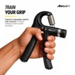 Boldfit Hand Gripper for Men & Women Hand Grip Strengthener for Forearm, Wrist & Finger Workout Fitness Equipment for Home & Gym Training - Black 40Kg - Image 3