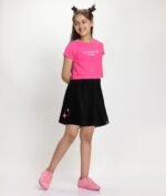 KYDA KIDS® 100% Pure Cotton Girls Printed Crop Top and Skirt with Attached Inner shorts Co-ords Set - Image 8