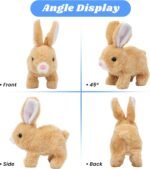 Hopping Walking Bunny Toy with Sounds, Jumping Rabbit Wiggling Ears, Twitching Mouth and Nose, Educational Interactive Bunny Rabbit Toy for Baby Kids - Image 2