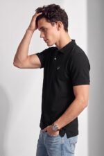 Allen Solly Men’s Polo T‑Shirt | Comfortable Rich Cotton Blend, Band Collar, Regular Fit | Stylish & Premium All Day Wear - Image 3