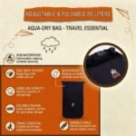 TRAVEL LIKES ME Waterproof Travel Bag - Small Pouch for Men and Women, Travelling Gear, Camping Accessories, Trekking, Hiking, Swimming, Traveller Pouches, 20l ltrs Dry Bag (Black, 20 Liters) - Image 4
